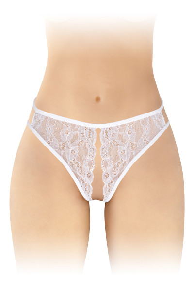 String ouvert dentelle florale et tulle