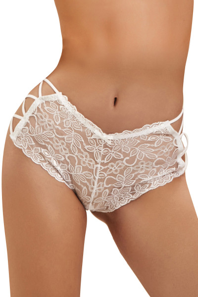 Tanga en dentelle avec laçages