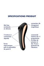 Stimulateur de clitoris et vibromasseur point G Satisfyer Dual Kiss