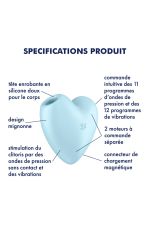 Stimulateur de clitoris par ondes de pression Satisfyer Cutie Heart