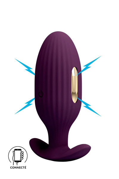 Plug anal vibrant connecté Jefferson à électro-stimulation