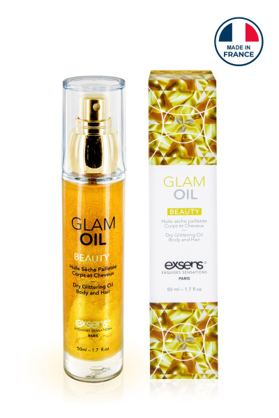 Huile sèche pailletée corps et cheveux Exsens Glam Oil 50ml