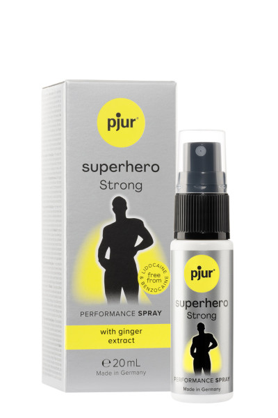Pjur Superhero Strong, spray retardant avec extraits de gingembre 20ml