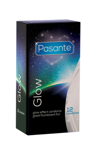 Boîte de 12 préservatifs phosphorescents Glow 